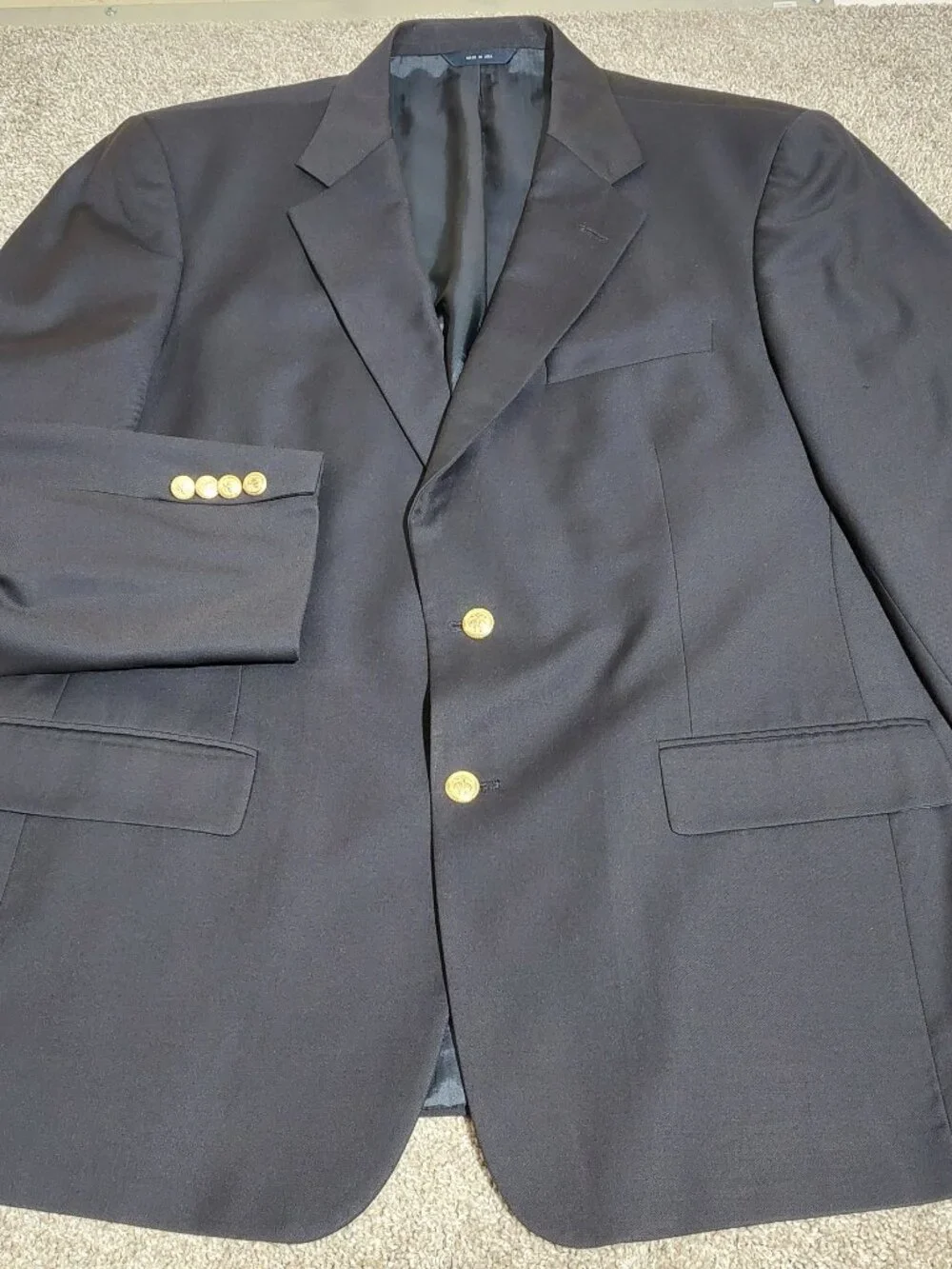 Brooks Brothers Loro Piana Super 110s Wool Blazer Size 45R SEE MEASUREMENTS